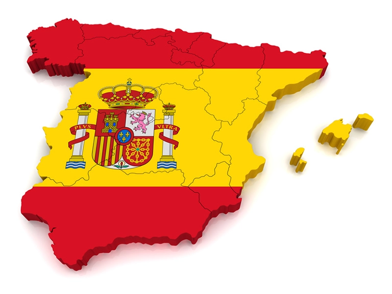 język hiszpański, mapa Hiszpanii, kurs języka hiszpańskiego