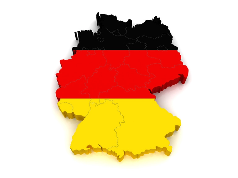 mapa Niemiec, język niemiecki, kurs języka niemieckiego